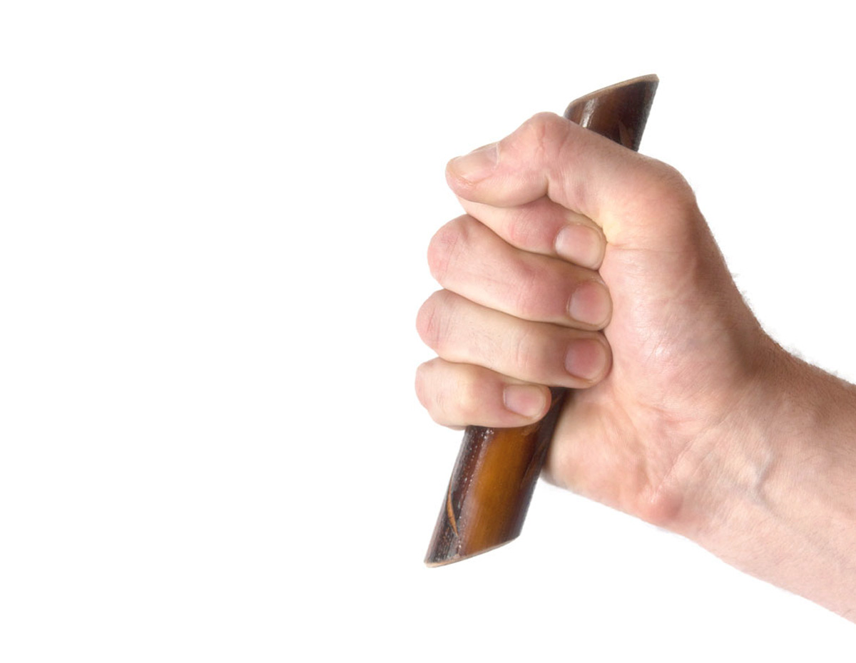 Rattan Kubotan in Hand